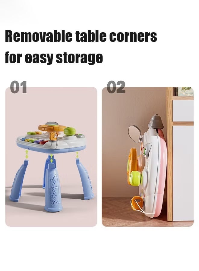 aiyingle Baby Toys (6-12 Months)   Baby Activity Table, Steering Wheel Toy Sensory Toy (1-3 Years Old Toddler), Early Childhood Activity Center Children's Birthday Gift, Children's Multifunctional Educational Toy (pink) - Image 5