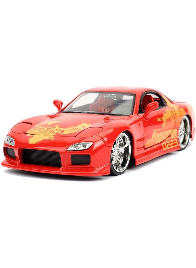 Jada Orange Julius' Mazda RX-7 "Fast & Furious Movie 1/24 Diecast Model Car - Image 2