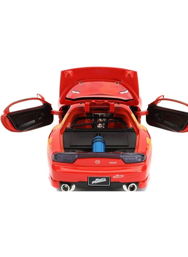 Jada Orange Julius' Mazda RX-7 "Fast & Furious Movie 1/24 Diecast Model Car - Image 5