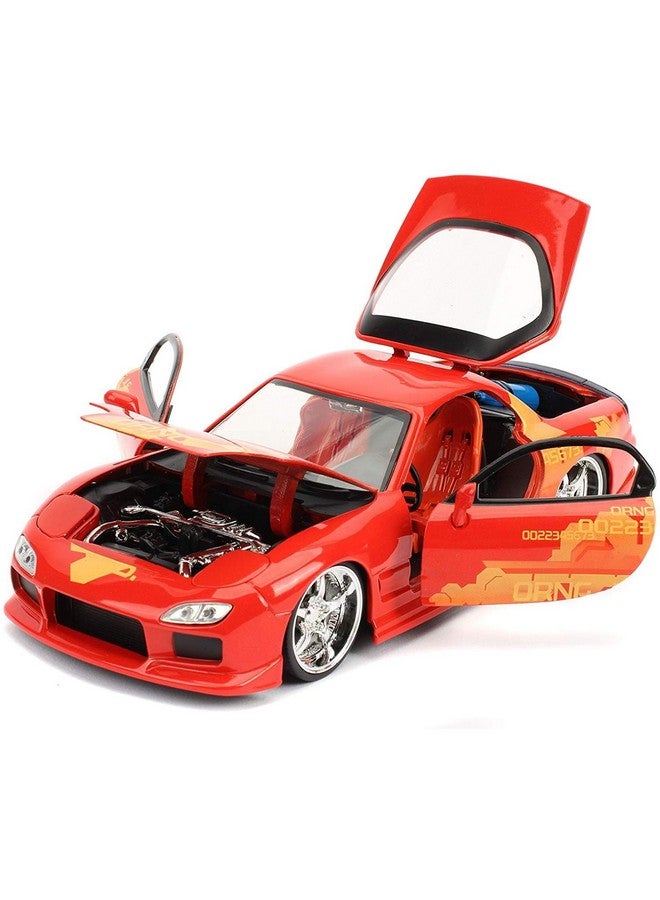 Jada Orange Julius' Mazda RX-7 "Fast & Furious Movie 1/24 Diecast Model Car - Image 4