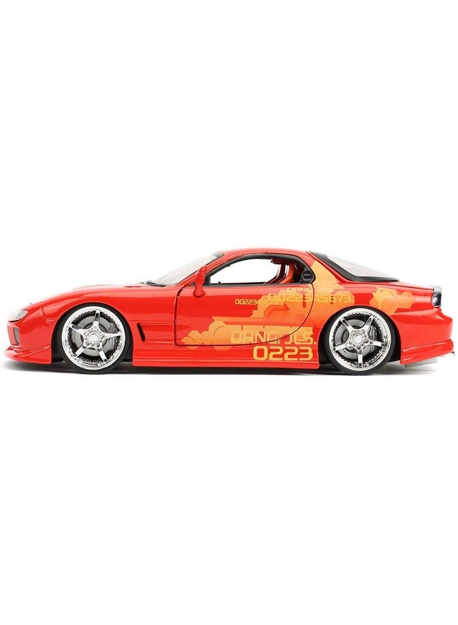 Jada Orange Julius' Mazda RX-7 "Fast & Furious Movie 1/24 Diecast Model Car - Image 3