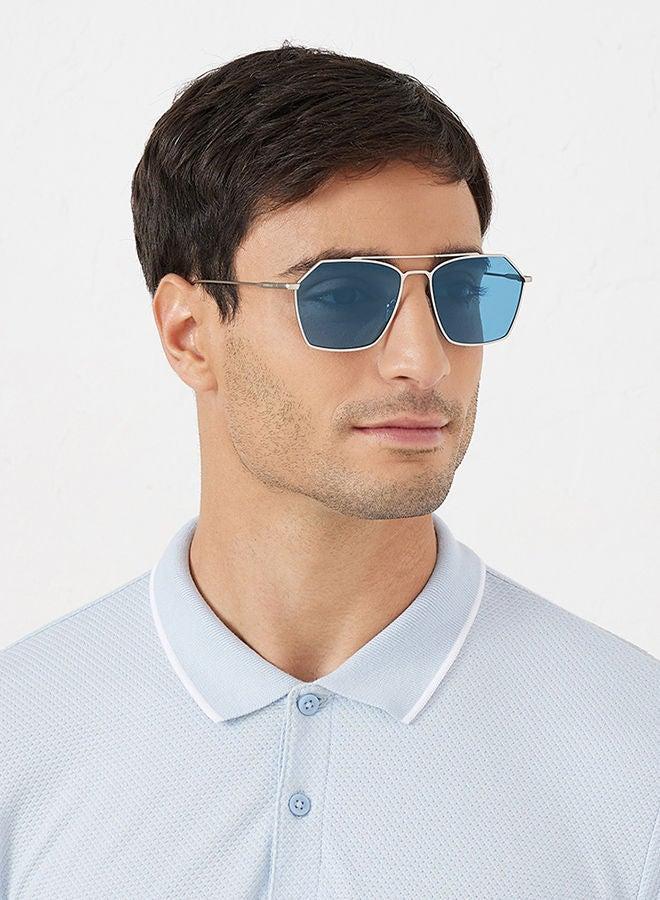 30 سندايز نظارات شمسية فيجارو  للرجال، طيار، حماية من الأشعة فوق البنفسجية  فضي أزرق - Image 5