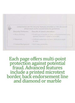Check O Matic Atic Computer Blank Check Paper Not Customized Check On Top And Stub On Bottom Security Features & Laser Printer Compatible For Home And Business Sky Blue Premium  - Image 3
