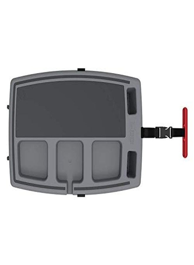 STUPID Car Tray - Elite Car Tray - Ultimate Car Organizer & Mobile Office - Silicone Adhesive Grip Mat & Detachable Quick-Release Seat Anchor - Includes 3 Elastic Straps - Dark Moon - Image 2