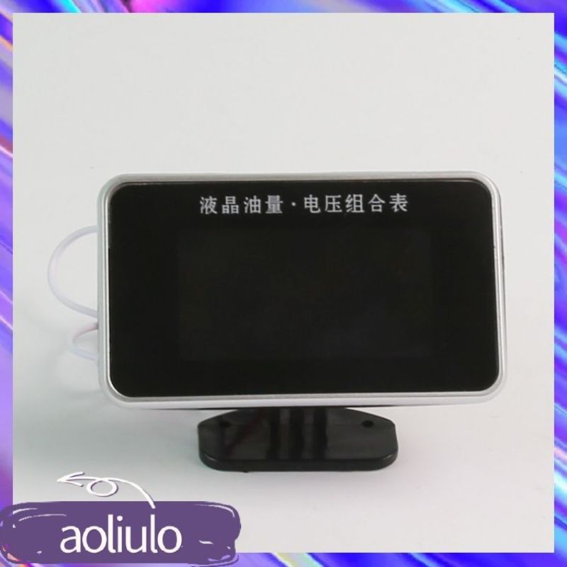 مقياس الوقود الرقمي: شاشة LCD سوداء مدمجة - مقياس جهد كهربائي للسيارات للسيارات والشاحنات والمركبات الزراعية - Image 2