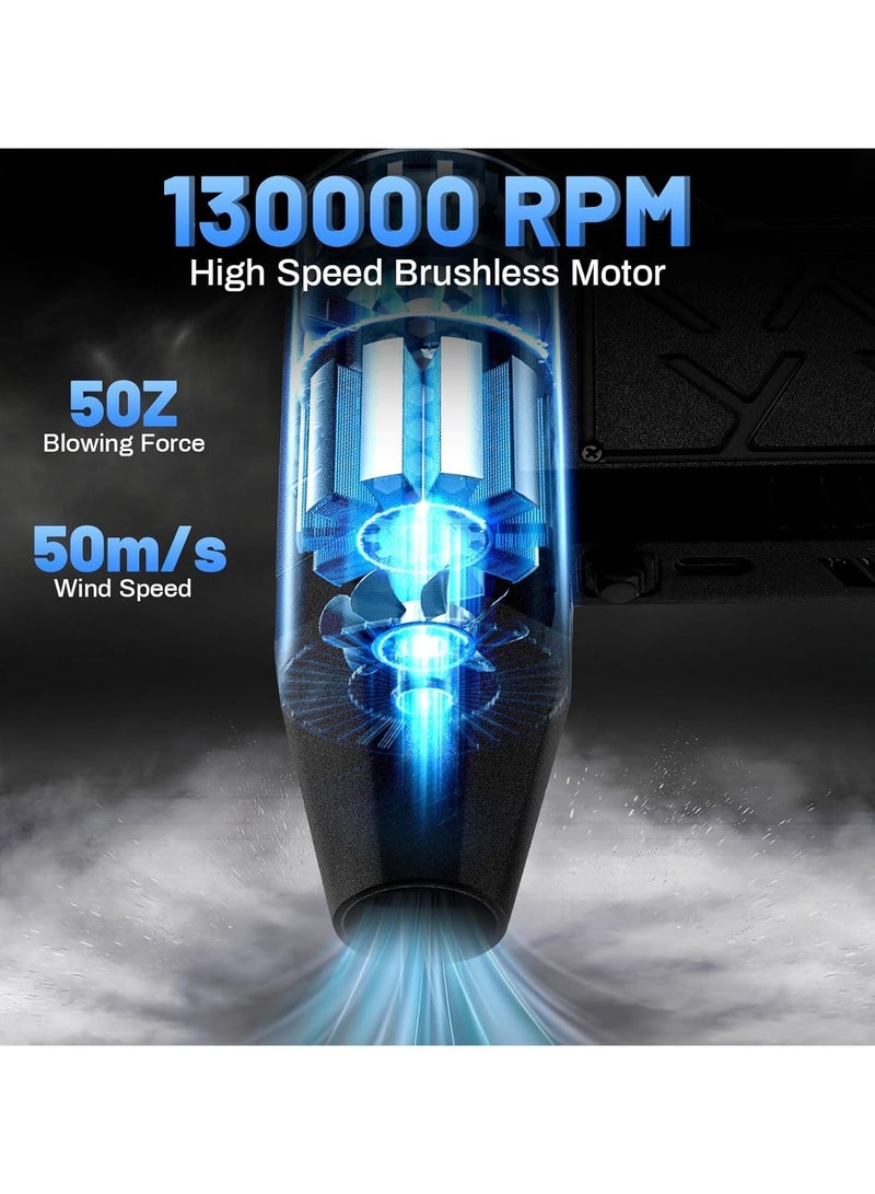 جورونب منفاخ هواء مضغوط - منفاخ صغير - مروحة توربو - منفاخ كهربائي 130000 دورة في الدقيقة - مجموعة تنظيف لوحة المفاتيح - بدون علبة - استبدال علبة الهواء المضغوط - منفاخ تجفيف نفاث - منفاخ هواء مجفف السيارة - منفاخات كمبيوتر للتنظيف - Image 3