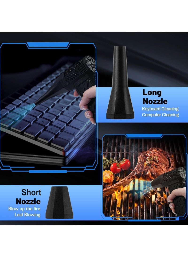 جورونب منفاخ هواء مضغوط - منفاخ صغير - مروحة توربو - منفاخ كهربائي 130000 دورة في الدقيقة - مجموعة تنظيف لوحة المفاتيح - بدون علبة - استبدال علبة الهواء المضغوط - منفاخ تجفيف نفاث - منفاخ هواء مجفف السيارة - منفاخات كمبيوتر للتنظيف - Image 2