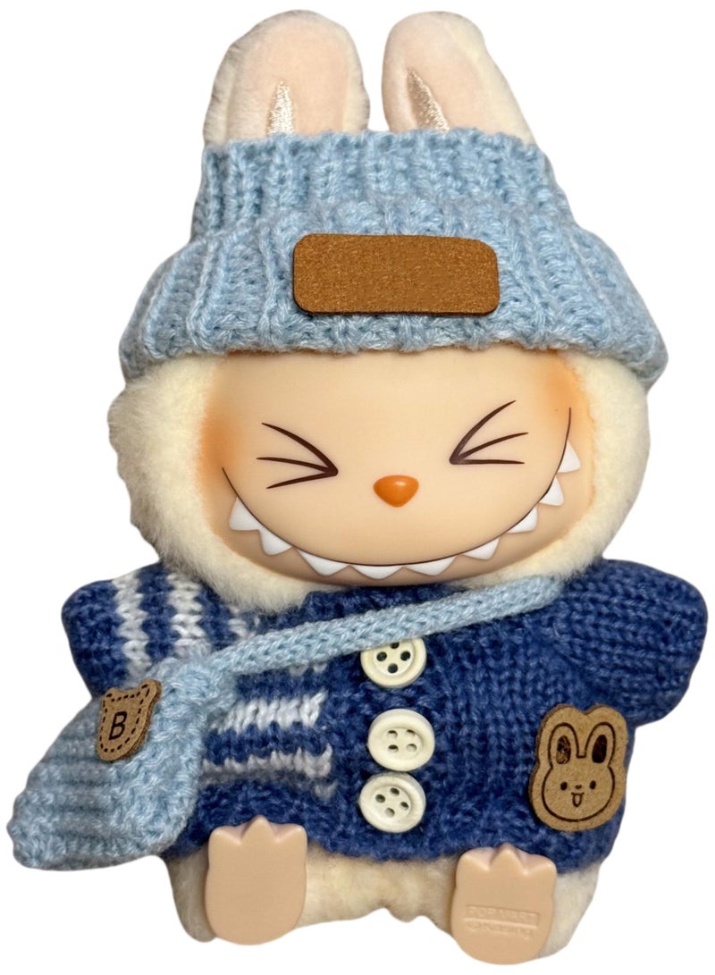 Stylish Clothes for Doll(NO Doll) - Handcrafted Crochet 3-Piece Set for 17cm Doll, Premium Outfit with Accessories  - Image 2