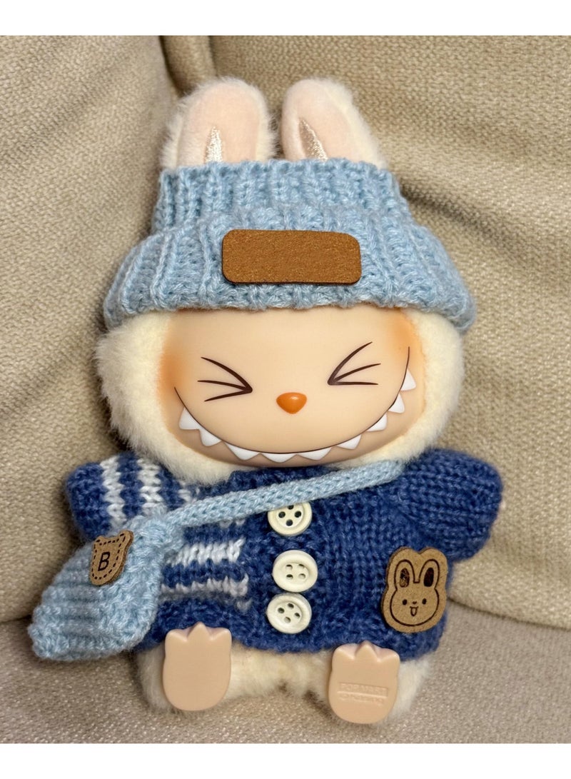 Stylish Clothes for Doll(NO Doll) - Handcrafted Crochet 3-Piece Set for 17cm Doll, Premium Outfit with Accessories  - Image 3