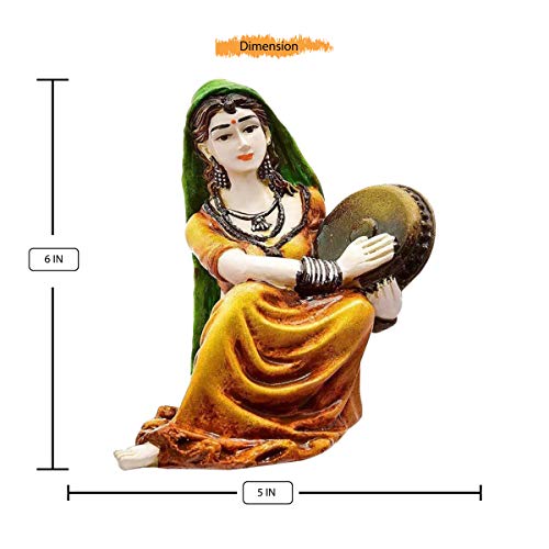 KARIGAARI - Ideas Hand Crafted Rajasthani Traditional Showpiece Women Figurine Idol for Home Decoration - Image 5