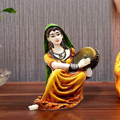 KARIGAARI - Ideas Hand Crafted Rajasthani Traditional Showpiece Women Figurine Idol for Home Decoration - Image 1