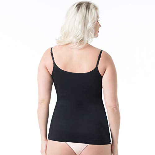 EUYZOU Women's Tummy Control Shapewear Tank Tops - Seamless Body Shaper Compression Top - Black XL - Image 3