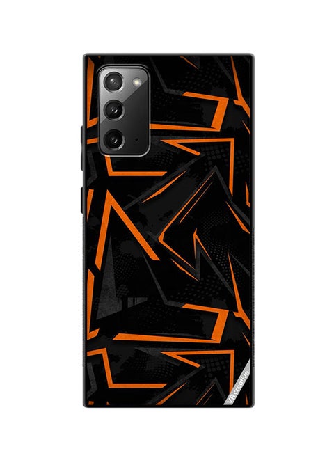 Protective Case Cover For Samsung Galaxy Note20 5G Black & Orrange Pattern Design Multicolour