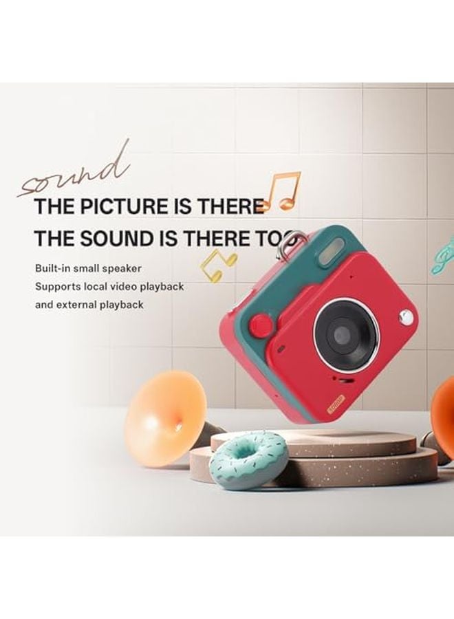 Red Small Digital Camera 1080p 48mp Point Shoot OTG Real Time Sharing Auto Cycle Recording - Image 5