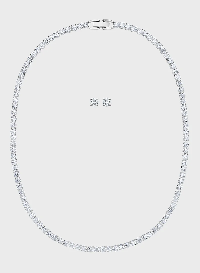 SWAROVSKI Tennis Deluxe Necklace+Earrings Set