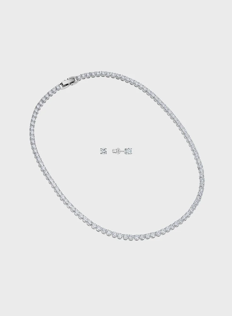 SWAROVSKI Tennis Deluxe Necklace+Earrings Set