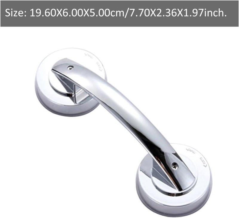 Suction Cup Grab Bar with Screws Bathroom Safety Handle Plastic Suction Shower Handle for Elderly Toilet Support Aid Bath Grab Rail - Image 2
