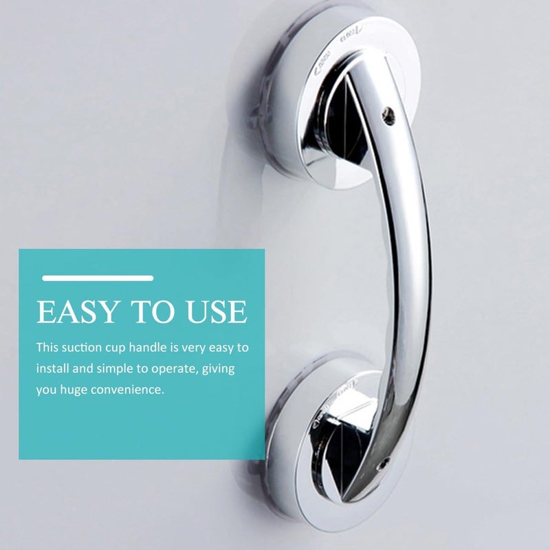 Suction Cup Grab Bar with Screws Bathroom Safety Handle Plastic Suction Shower Handle for Elderly Toilet Support Aid Bath Grab Rail - Image 4