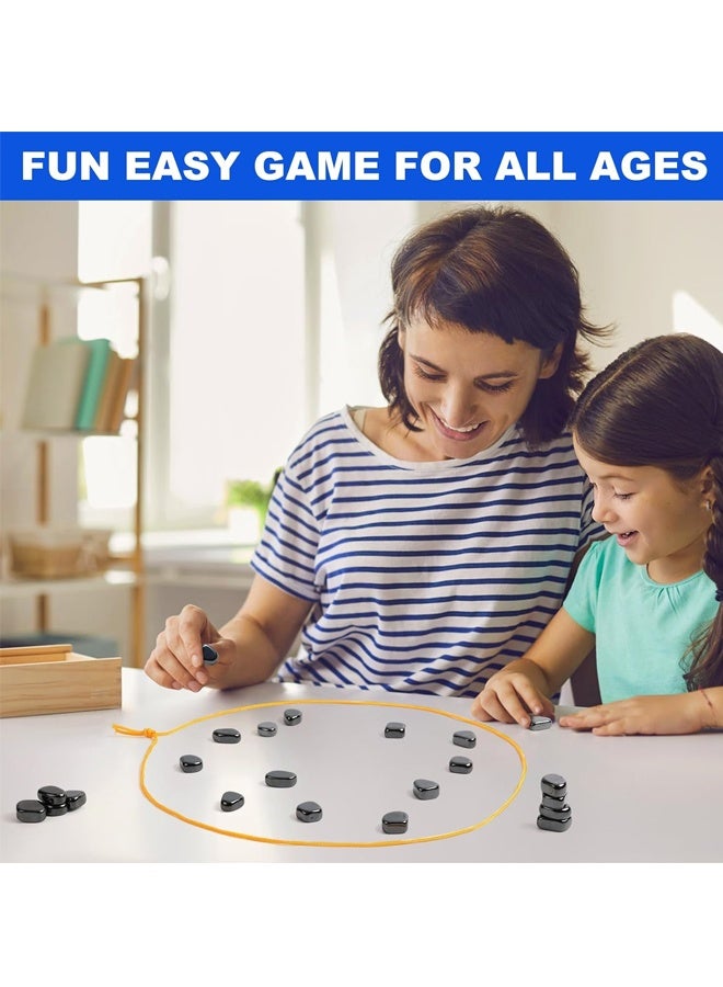 Halamodo Magnetic Chess Game, Magnetic Chess Game with Stones, Magnet Game with String, 2 Player Party Travel Fun Games Table Top Magnet Strategy Game - Image 4
