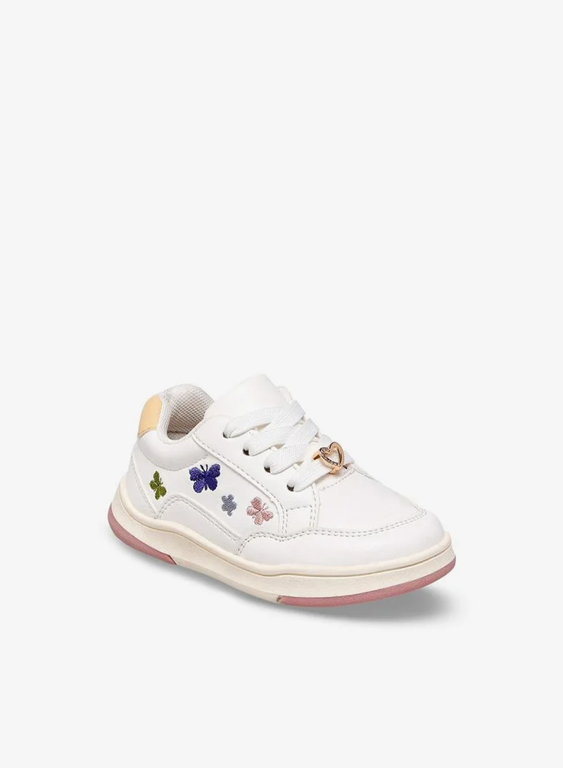بيرفيت Girls Embroidered Ankle Sneakers