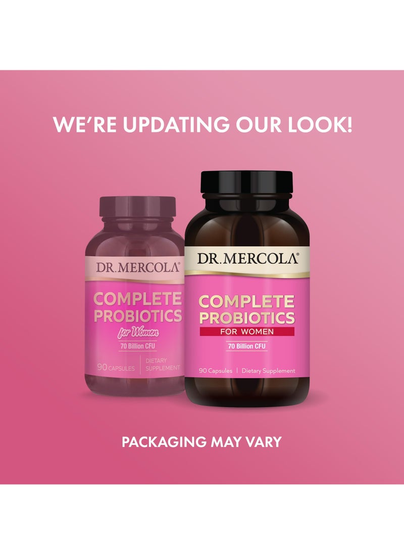 Dr. Mercola Complete Probiotics for Women 70 Billion CFU, 90 Capsules, Dietary Supplement  - Image 2