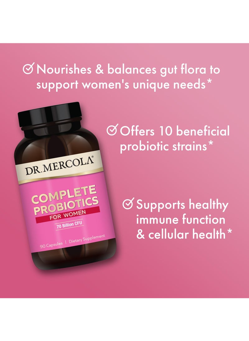 Dr. Mercola Complete Probiotics for Women 70 Billion CFU, 90 Capsules, Dietary Supplement  - Image 5