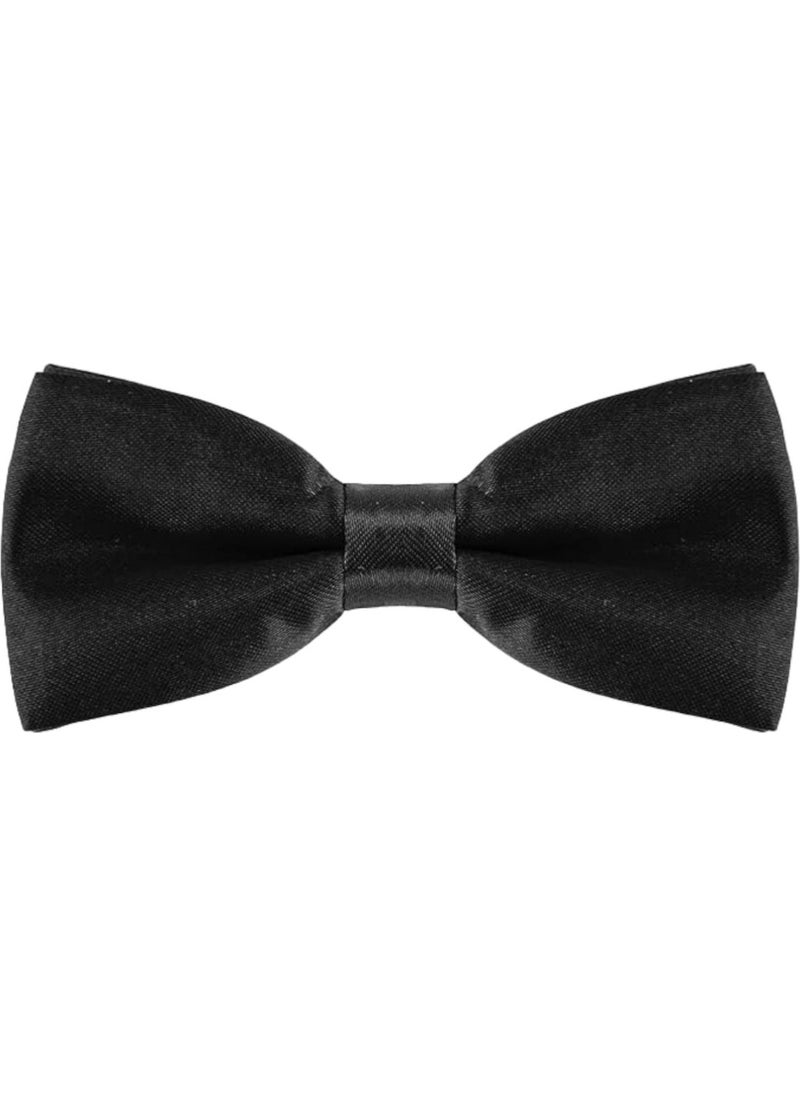 Trenderrs Men's Solid Color Satin Bow Tie  - Image 2