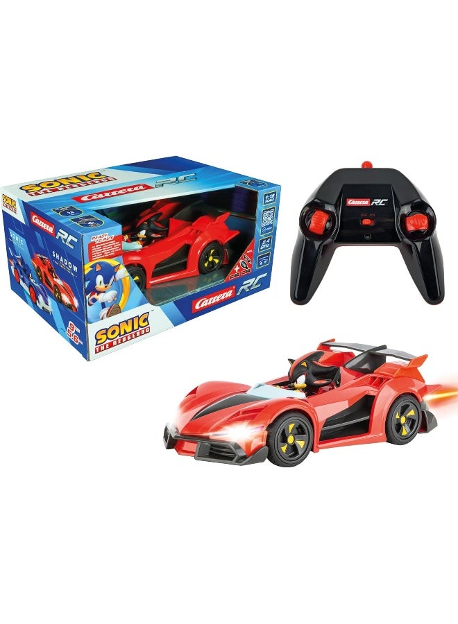Carrera RC 2.4GHz Team Sonic Racing - Shadow, Performance Version I Officially Licensed I Full Function I LED Headlights I Up to 9 km/h I For Ages 6+ - Image 1