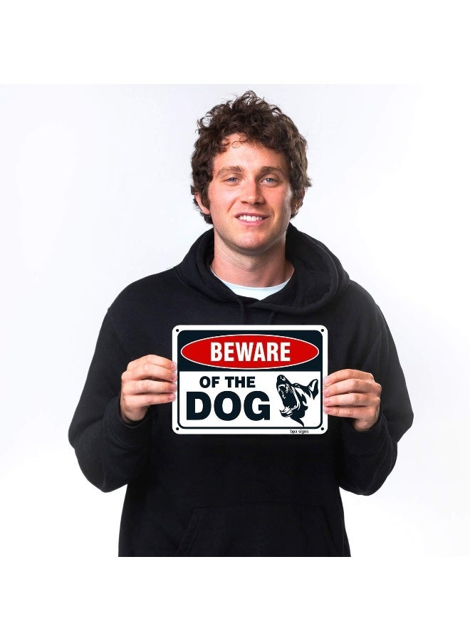 BPA® Beware of Dog Sign - (2 Pack) | 10x7 Inches, Rust Free 0.40 Aluminum, Fade Resistant, Indoor/Outdoor Use - Image 2