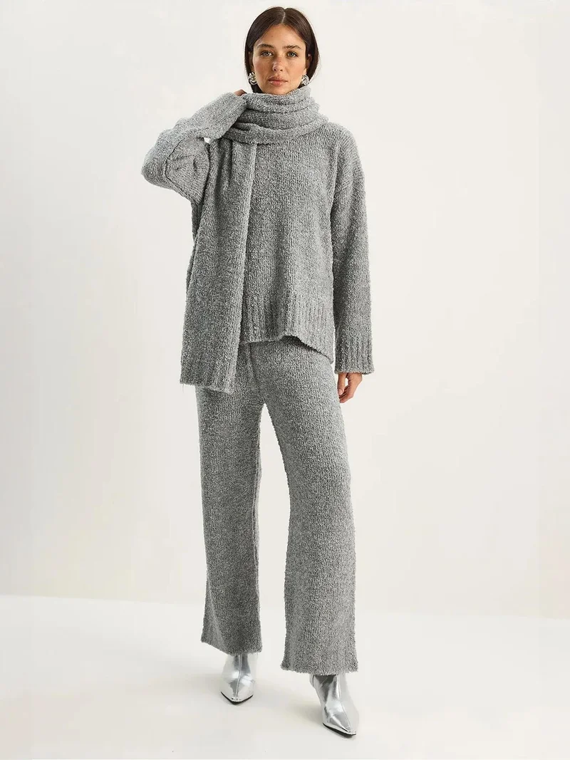 بيانكو لوتشي طقم قطعتين محبوك مضلع فضفاض من لوتشي