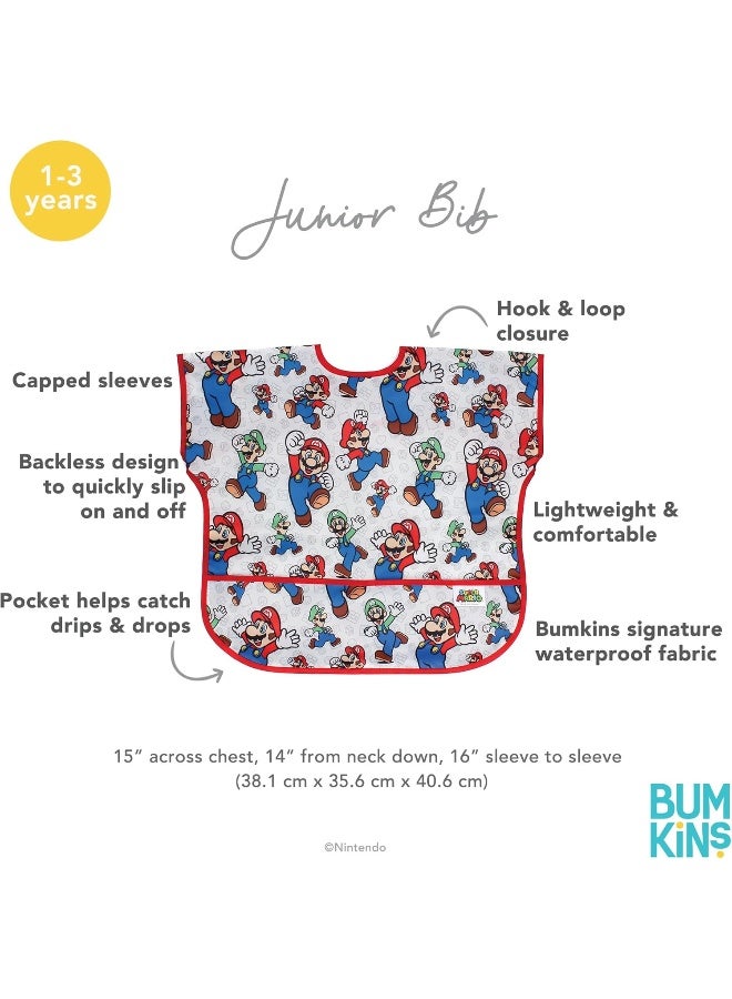 Bumkins Bibs - Toddler Bibs, Waterproof, Large for 1-3 Years, Short Sleeve - Image 4