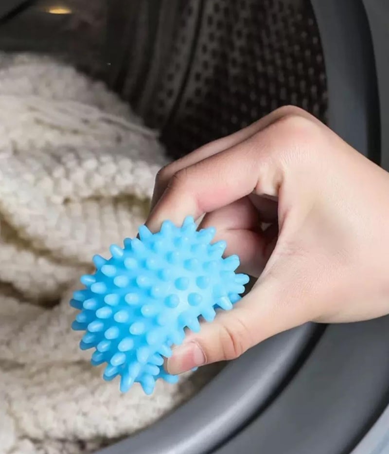 6 Pcs Reusable Dryer Balls Laundry Wash Dryer Balls Anti-Static Fabric Softener Laundry Washing Ball, Laundry Accessories (Pink,White,Blue) - Image 5