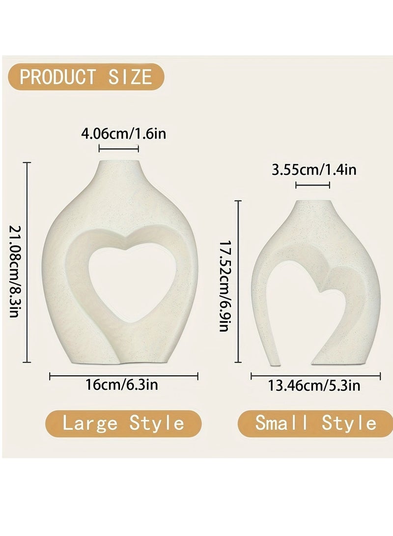Ceramic Vase with Heart-shaped Cross Design - A Cozy Home Decor Item  - Image 3