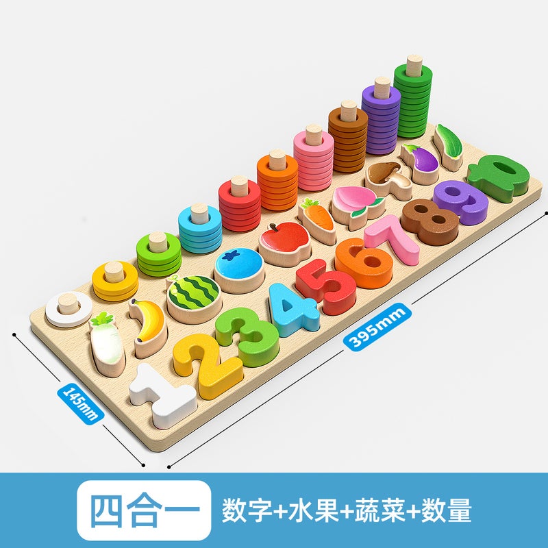 Montessori Wooden Shape Matching Puzzle Board – Educational Toy for Babies & Toddlers 0-3 Years
