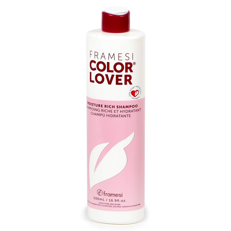 FRAMESI Color Lover Moisture Rich Sulfate Free Shampoo with Quinoa & Aloe Vera, Color Treated Hair, Fresh, 16.9 Fl Oz - Image 1