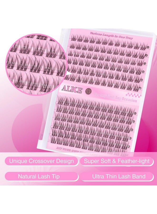 أليس رموش أليس الطبيعية على شكل حرف C، وصلات رموش اصطناعية بطول 9-11 مم، رموش فردية قصيرة، وصلات رموش متموجة، 144 قطعة، مجموعات رموش يدوية الصنع - Image 2