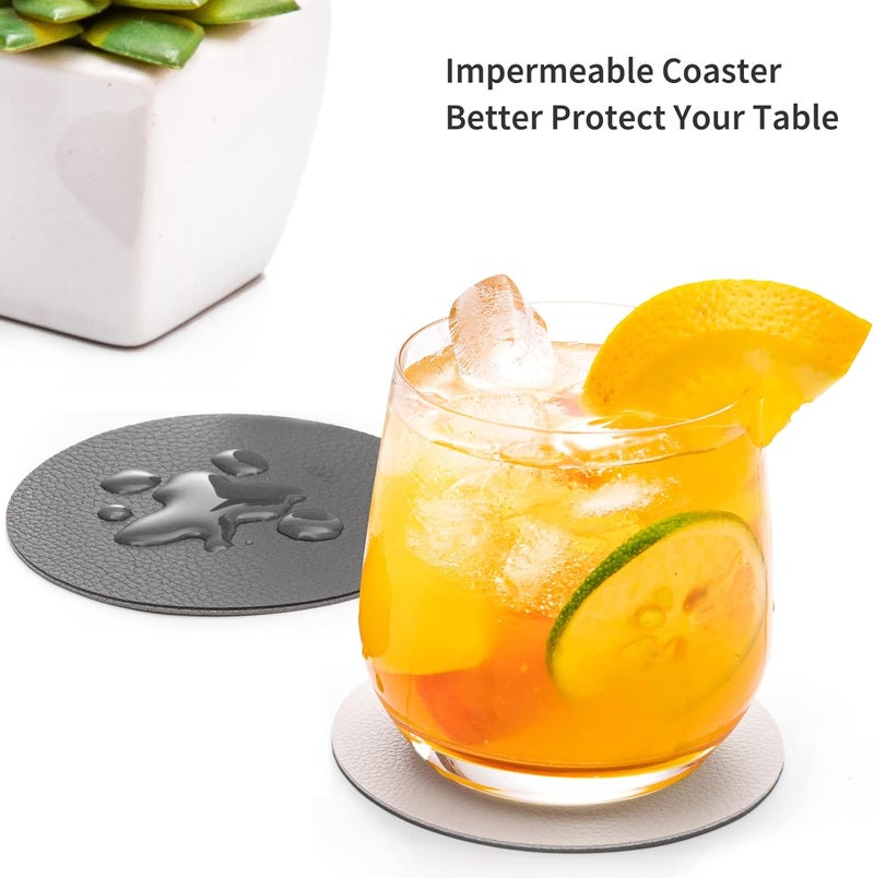 Chitomars Non-slip Coasters, Coasters Set of 12 - Round Drink Coasters Washable Plastic Double-sided Non-slippery Coasters Waterproof Coasters - Image 2
