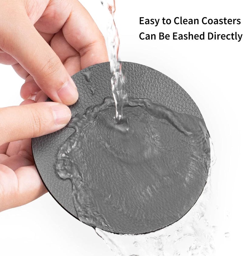 Chitomars Non-slip Coasters, Coasters Set of 12 - Round Drink Coasters Washable Plastic Double-sided Non-slippery Coasters Waterproof Coasters - Image 4