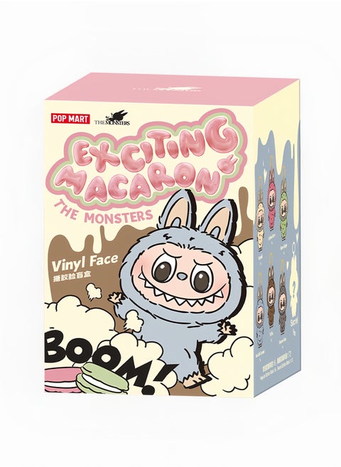 Bubble Mart Labubu Generation I Heart Macaron Vinyl Face Blind Box Plush Doll Toy Ornaments-Specifications:A Random One Of The First Generation-Color:High Quality