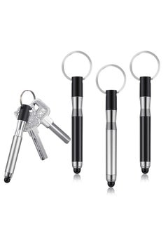 Y&D 3 Pieces Mini Stylus Pen with Keyring Loop 3-In-1 Accessory Bullet Capacitive Keychain Tablet Touchscreen  - Image 1