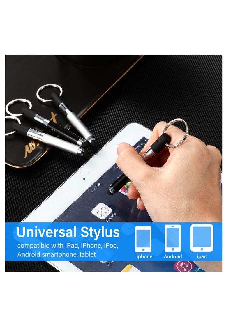 Y&D - 3 Pieces Mini Stylus Pen with Keyring Loop 3-In-1 Accessory Bullet Capacitive Keychain Tablet Touchscreen - Image 1