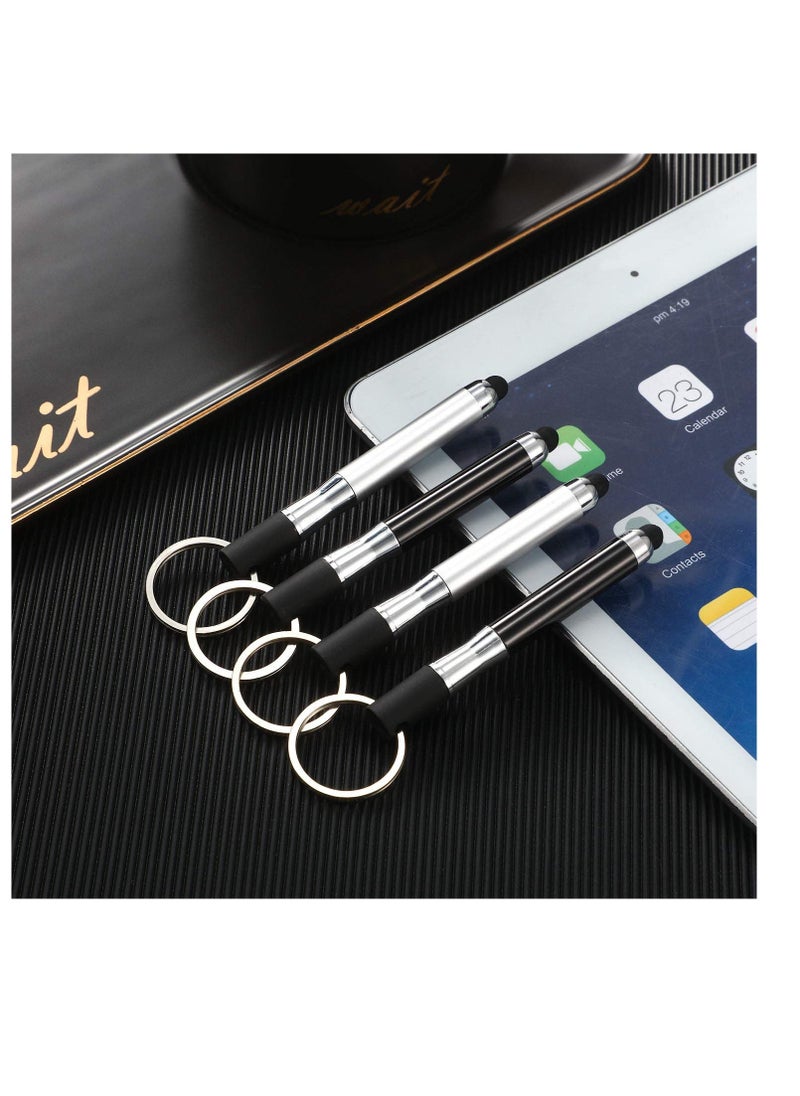 Y&D - 3 Pieces Mini Stylus Pen with Keyring Loop 3-In-1 Accessory Bullet Capacitive Keychain Tablet Touchscreen - Image 1