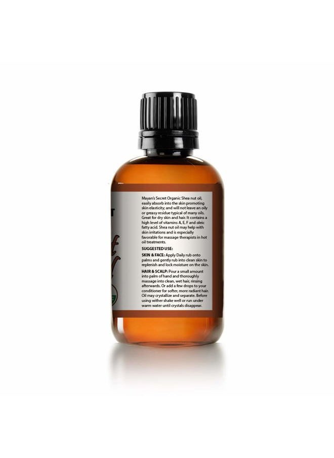 Mayan's Secret - Shea Nut Oil USDA Certified Organic Natual Undiluted Cold Pressed for Skin Hair Lips and Nails - Image 1