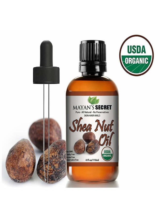 Mayan's Secret - Shea Nut Oil USDA Certified Organic Natual Undiluted Cold Pressed for Skin Hair Lips and Nails - Image 1