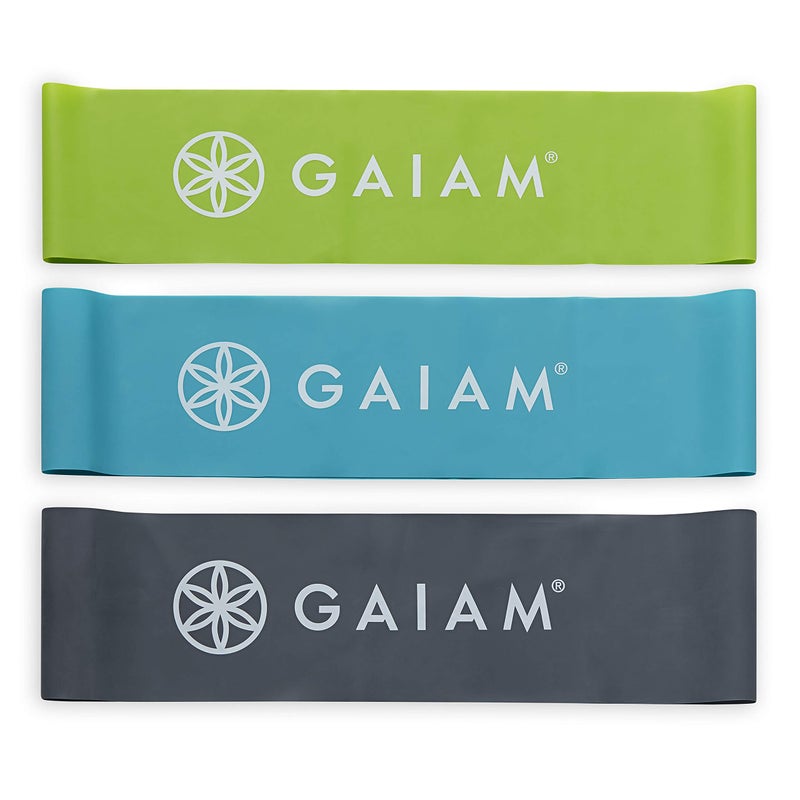 Gaiam Restore Loop Band Kit,Set of 3, Light, Medium,Heavy Lower Body Loop Resistance Bands for Legs and Booty Exercises & Workouts,15"x 4"Bands - Image 1