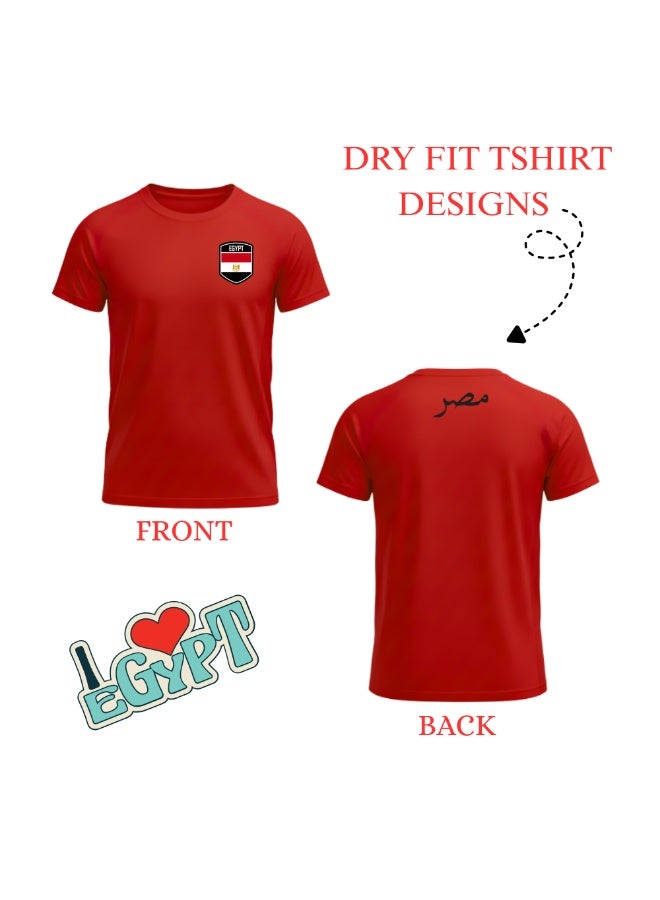 برينت شوب فور مي قميص منتخب مصر لكرة القدم للرجال | قميص رياضي بتقنية Dry-Fit | ملابس كاجوال - Image 2