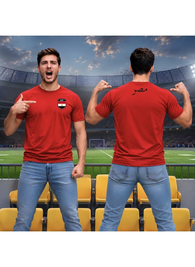 برينت شوب فور مي قميص منتخب مصر لكرة القدم للرجال | قميص رياضي بتقنية Dry-Fit | ملابس كاجوال - Image 4