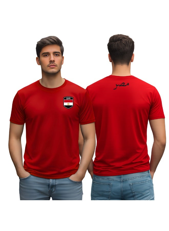 برينت شوب فور مي قميص منتخب مصر لكرة القدم للرجال | قميص رياضي بتقنية Dry-Fit | ملابس كاجوال - Image 1