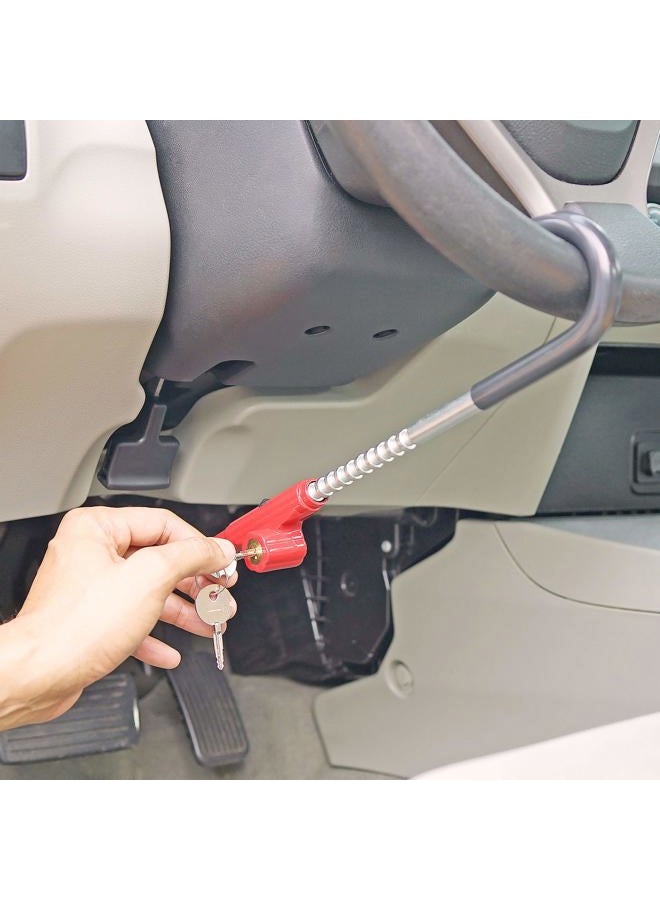 Fairly Odd Treasures FOT-50002 Steering Wheel Brake Pedal Lock Adjustable Universal Anti Theft Security System for Car Truck SUV Van - Image 5