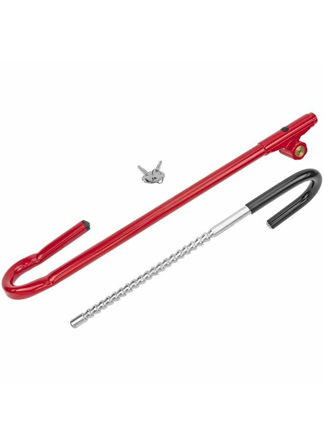 Fairly Odd Treasures FOT-50002 Steering Wheel Brake Pedal Lock Adjustable Universal Anti Theft Security System for Car Truck SUV Van - Image 1